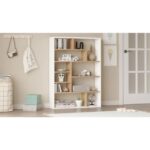 Полица за книги Декора даб бела 90x123.6 см (2)