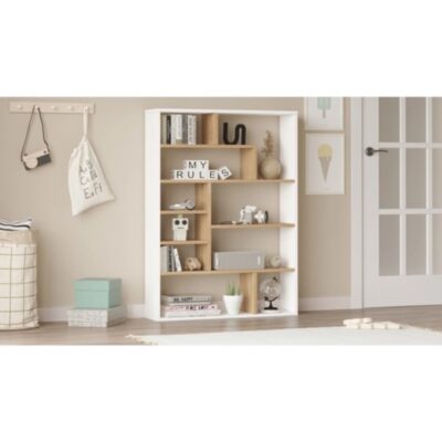 Bookcase Decora Oak White 90x123.6cm (2)