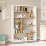 Полица за книги Декора даб бела 90x123.6 см (3)