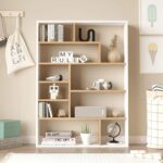 Полица за книги Декора даб бела 90x123.6 см (4)