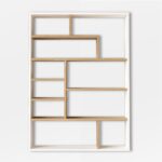Полица за книги Декора даб бела 90x123.6 см (5)