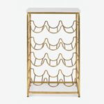 Bottle Holder Table Marmol Gold 39x29x65cm (2)