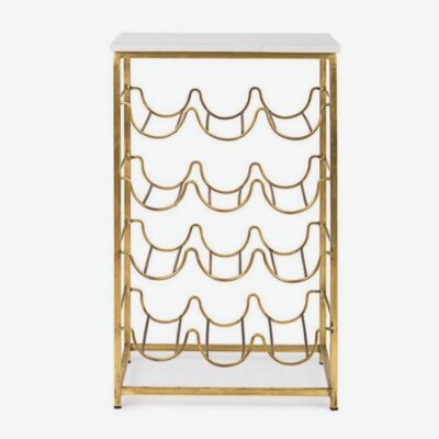 Bottle Holder Table Marmol Gold 39x29x65cm (2)