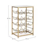 Bottle Holder Table Marmol Gold 39x29x65cm (4)