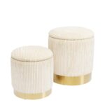Chest stool Cherry Storage Cord Creme (2 Set) (4)