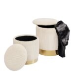 Chest stool Cherry Storage Cord Creme (2 Set) (5)