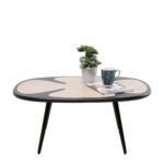 Coffee Table Petal Nature Black 90x60cm (4)