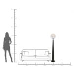 Floor Lamp Disco Ball Black 163cm (3)