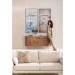 Framed Picture Cloud Boat 60x120cm (4)