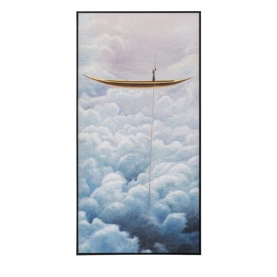 Framed Picture Cloud Boat 60x120cm
