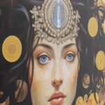 Glass Picture Art Nouveau Lady 3D 120x120cm (8)