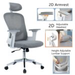 Office Chair Ignatius Mesh Light Grey (3)