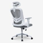 Office Chair Ignatius Mesh Light Grey (4)