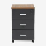 Office Drawer Unit Oscar Walnut Anthracite 40x63cm (4)