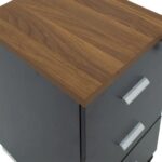 Office Drawer Unit Oscar Walnut Anthracite 40x63cm (6)