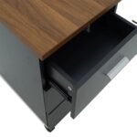 Office Drawer Unit Oscar Walnut Anthracite 40x63cm (7)