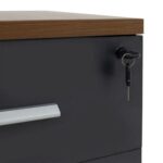 Office Drawer Unit Oscar Walnut Anthracite 40x63cm (8)