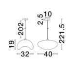 Pendant Lamp Bambel Stone Red 40x32cm (14)