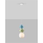 Pendant Lamp Clio Green Blue Ø18cm (5)