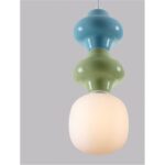 Pendant Lamp Clio Green Blue Ø18cm (6)
