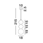 Pendant Lamp Clio Pink Ø18cm (7)