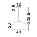 Pendant Lamp Davo Stone Red Ø43cm (14)