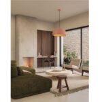 Pendant Lamp Davo Stone Red Ø43cm (2)