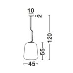 Pendant Light Smoke Grey Ø45x55 120cm (10)