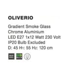 Pendant Light Smoke Grey Ø45x55 120cm (9)