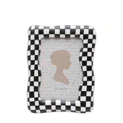 Picture Frame Checker Black 13x18cm