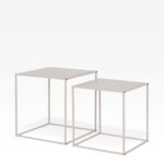 Side Table Alrik Set Beige 38x38cm
