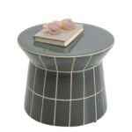 Side Table Bliss Tile Rim Blue Ø38cm (10)