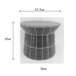 Side Table Bliss Tile Rim Blue Ø38cm (6)