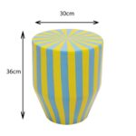 Side Table Candy Stripes Blue Ø30cm (5)