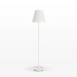 Solar Floor Lamp with Speaker White 150cm