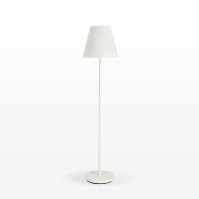 Solar Floor Lamp with Speaker White 150cm