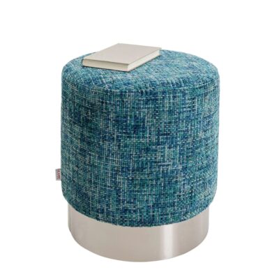 Stool Berry High Silver Light Blue Ø39cm (2)