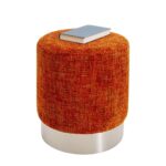 Stool Berry High Silver Orange Ø39cm (2)