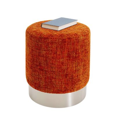 Stool Berry High Silver Orange Ø39cm (2)