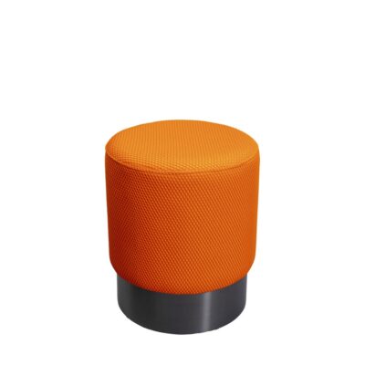 Stool Jody Orange Mesh Black Ø35cm