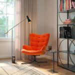 Swivel Armchair Oscar Velvet Orange (3)