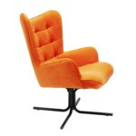 Swivel Armchair Oscar Velvet Orange (6)