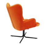 Swivel Armchair Oscar Velvet Orange (8)