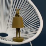 Столна ламба Animal Rabbit LED зелена 29см