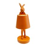 Llambë Tavoline me Kafshë Lepuri LED Portokalli 29cm (5)