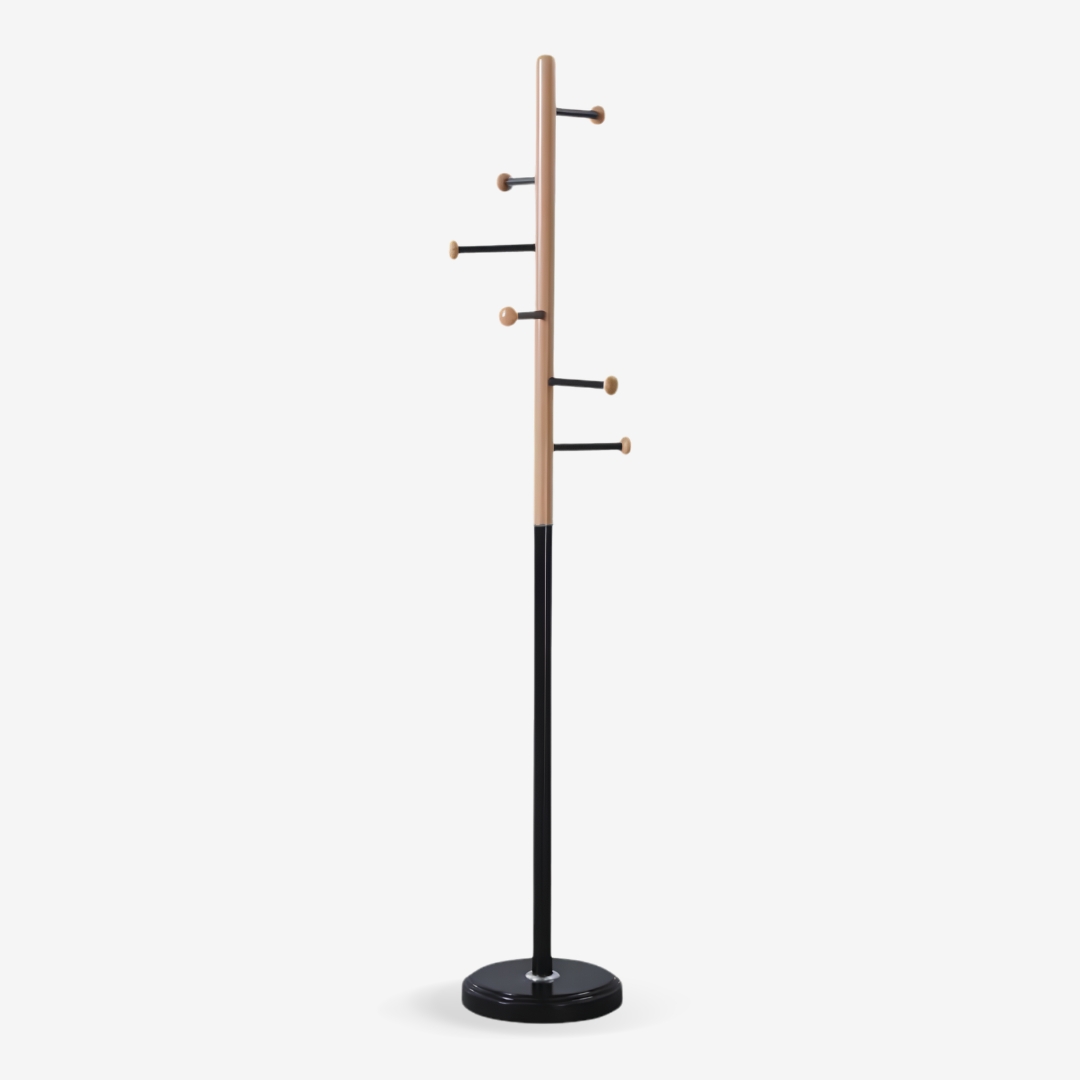 Coat Rack Serea Black Natural 175cm