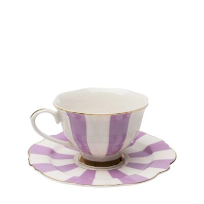 Coffee Cup With Saucer Harlequin Purple