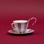 Coffee Cup With Saucer Harlequin Purple