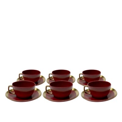 Coffee Cup With Saucer Vibrations Red (2)