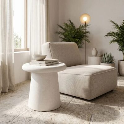 Coffee Table Herona White Ø50cm (2)